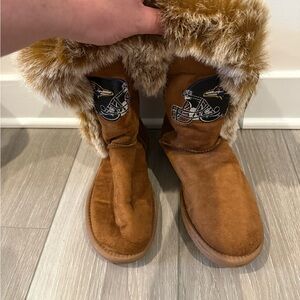 NFL Baltimore Ravens Brown Fur-Lined Women's Boots